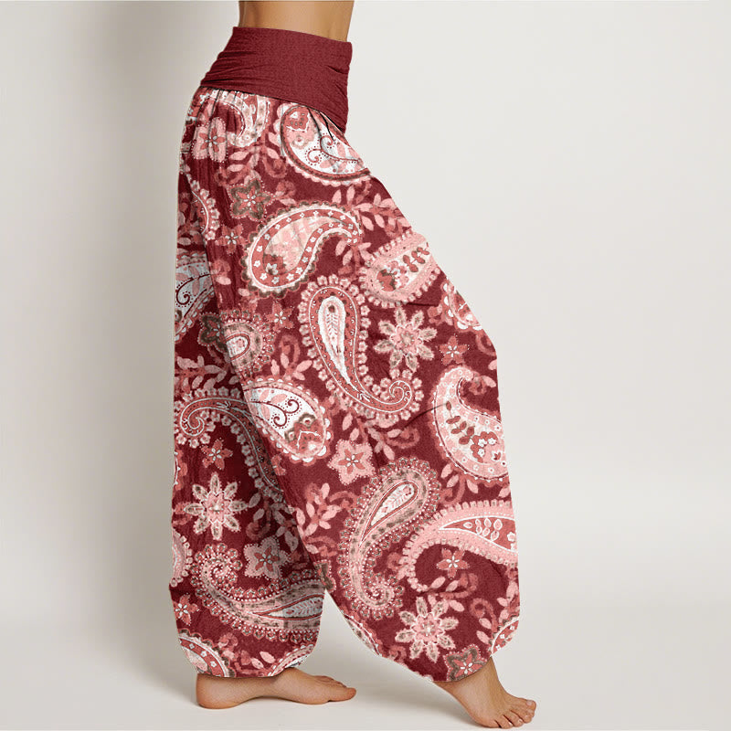 Pantalones harén con cintura elástica para mujer, estampados de cachemira y piedras de Buddha Stones - image 2