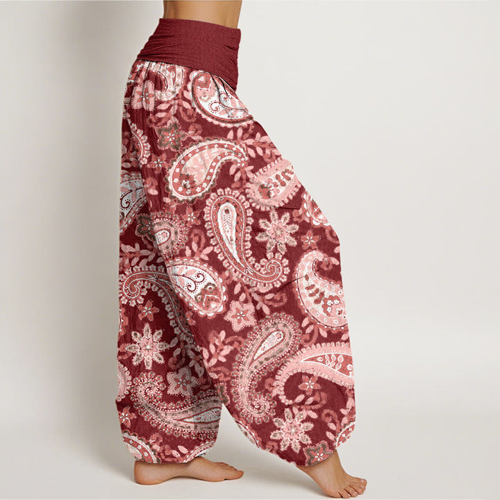 Pantalones harén con cintura elástica para mujer, estampados de cachemira y piedras de Buddha Stones - image 2