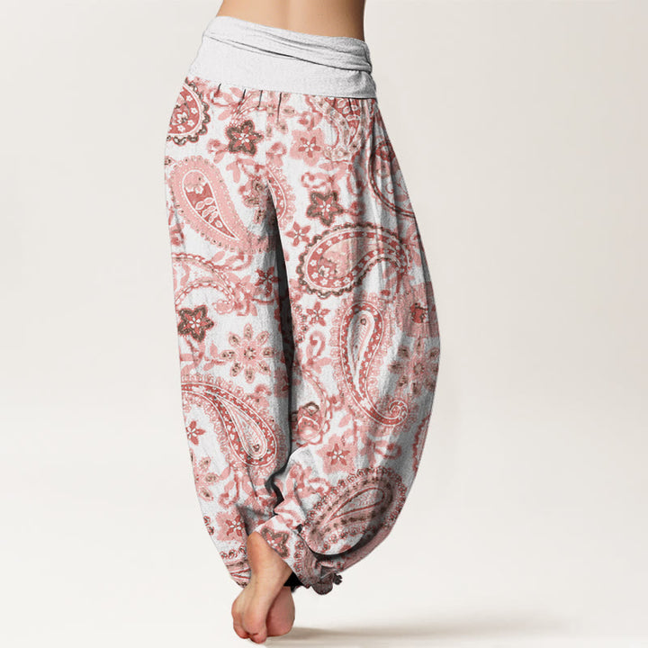 Pantalones harén con cintura elástica para mujer, estampados de cachemira y piedras de Buddha Stones - image 7