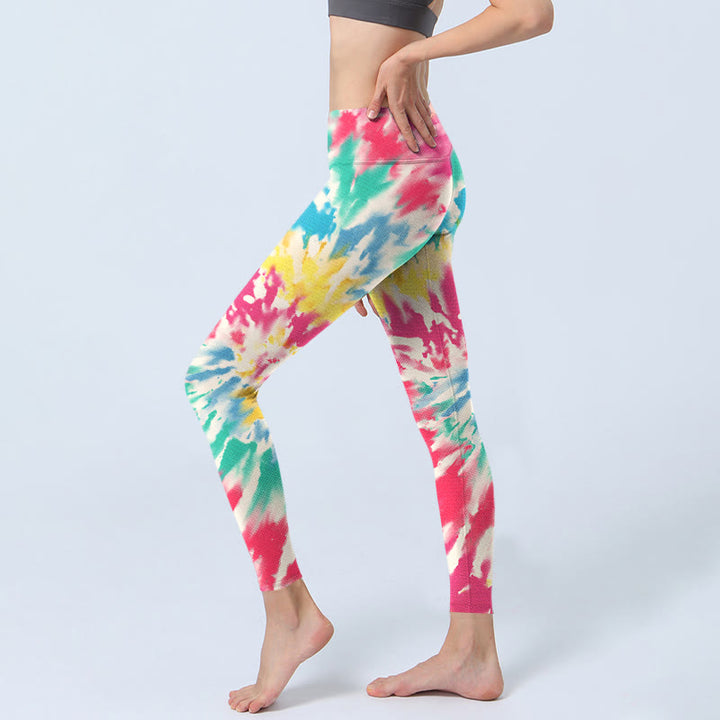 Leggings de yoga para mujer con estampado de Buddha Stones en espiral - image 2