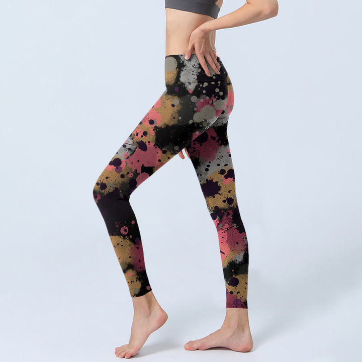 Leggings de ejercicio con estampado de salpicaduras de Buddha Stones para mujer - image 2
