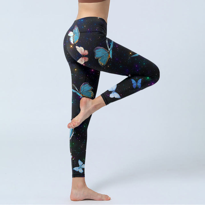 Leggings de yoga para mujer con estampado de Buddha Stones , estrellas y cielo - image 4