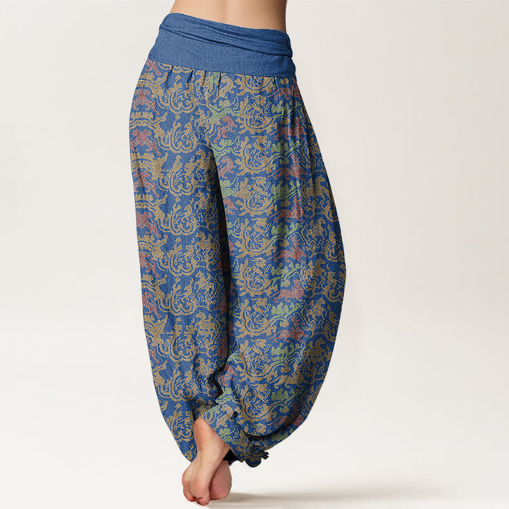 Pantalones harén con cintura elástica para mujer con diseño de rayas de animales y Buddha Stones - image 9