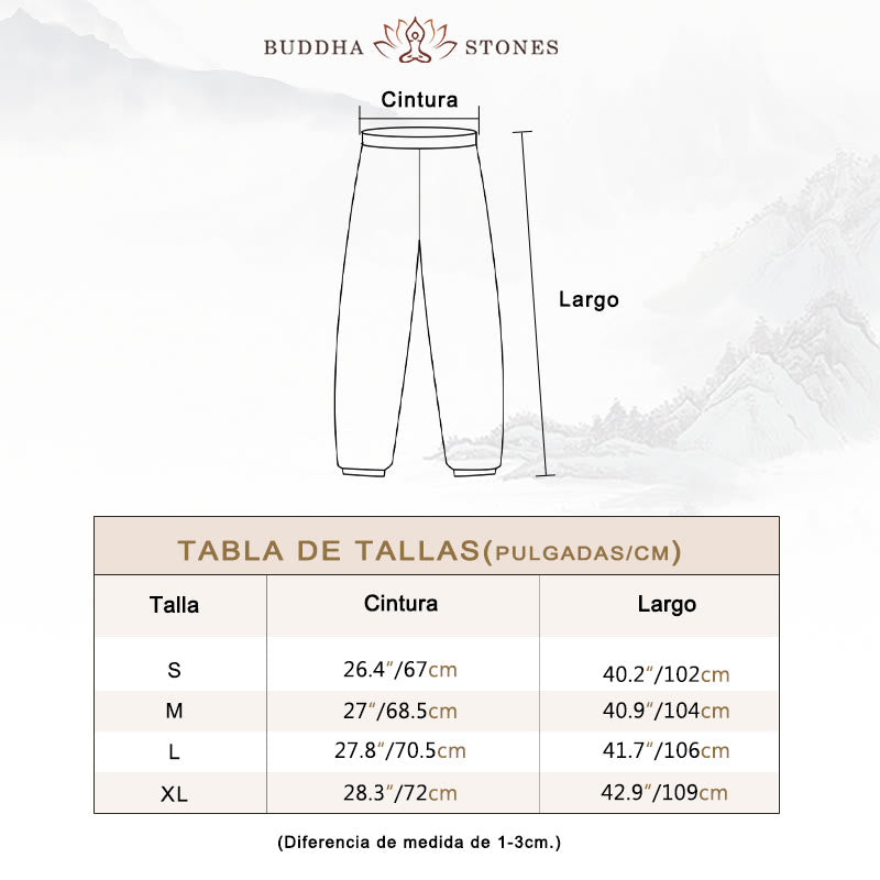 Conjunto de ropa de lino y algodón para mujer , camisa de manga tres cuartos con cuello en V y pantalones de meditación Zen Tai Chi, 2 uds.
