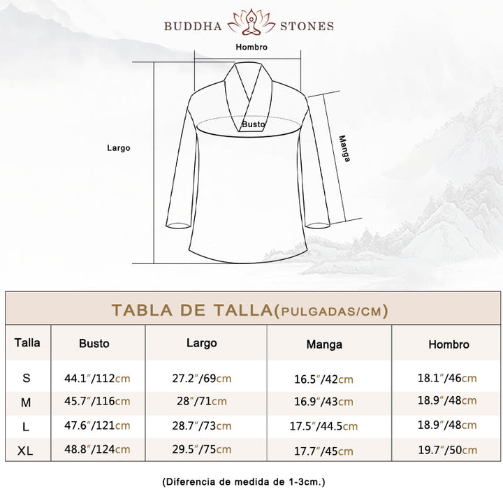 Conjunto de ropa de lino y algodón para mujer , camisa de manga tres cuartos con cuello en V y pantalones de meditación Zen Tai Chi, 2 uds.