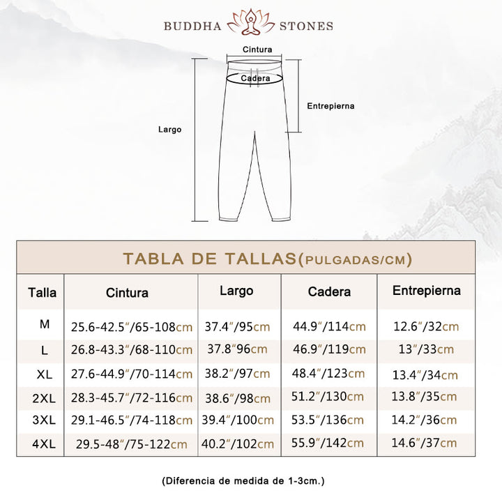 Camisa de manga larga con botones de Buddha Stones para meditación, pantalones, traje para hombre - image 4