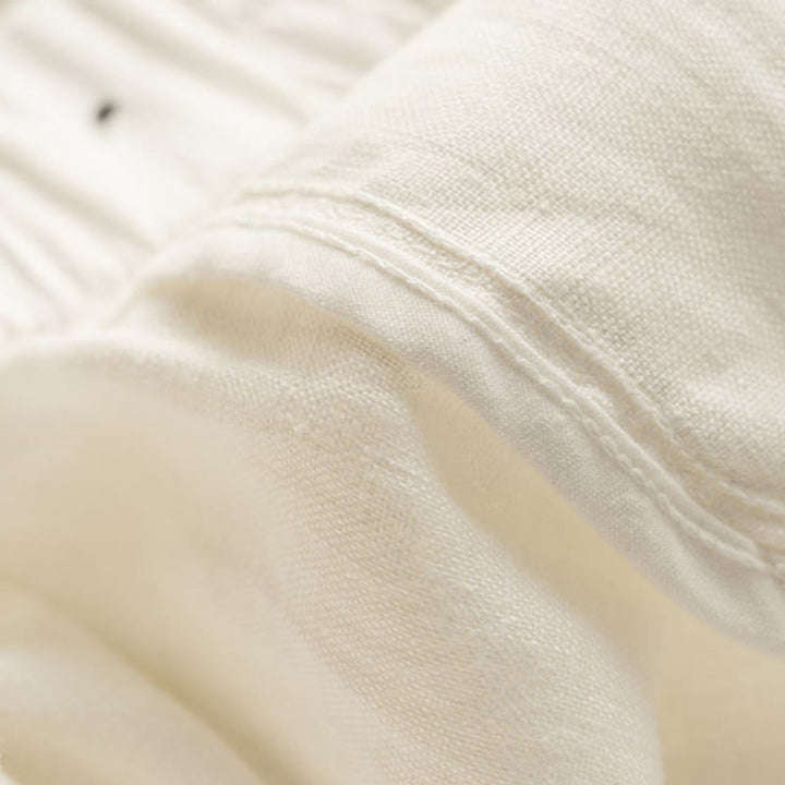 Pantalones cortos de verano informales de algodón y lino con cremallera y botones para mujer, con bolsillos y estampado de Buddha Stones - image 10