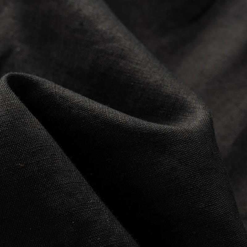 Pantalones cortos de verano informales de algodón y lino con cremallera y botones para mujer, con bolsillos y estampado de Buddha Stones - image 14