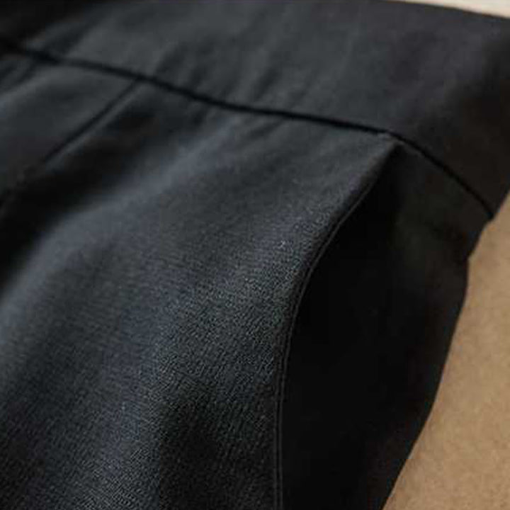 Pantalones cortos informales de verano con diseño de Buddha Stones, de lino y algodón, con cremallera y botones para mujer, con bolsillos - image 11