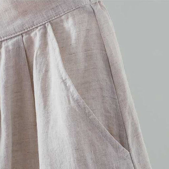 Pantalones cortos de verano informales con diseño de rana, de fibra acrílica, con botones y cremallera, de Buddha Stones, para mujer, con bolsillos - image 9
