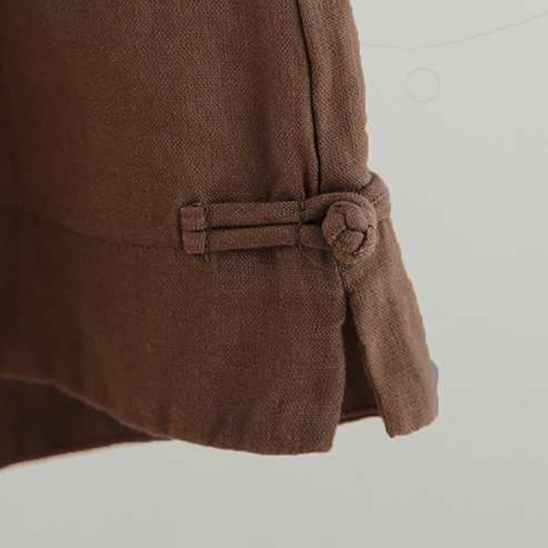 Pantalones cortos de verano informales con diseño de rana, de fibra acrílica, con botones y cremallera, de Buddha Stones, para mujer, con bolsillos - image 17