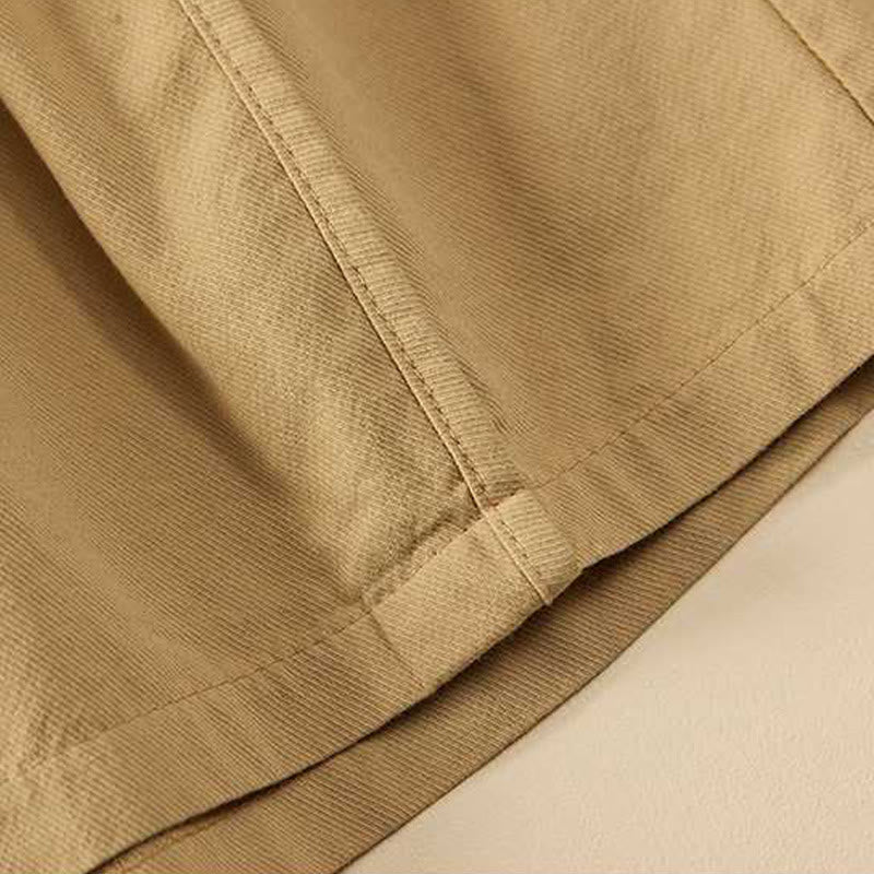 Pantalones cortos casuales sueltos de algodón liso de verano para mujer con bolsillos de Buddha Stones - image 4