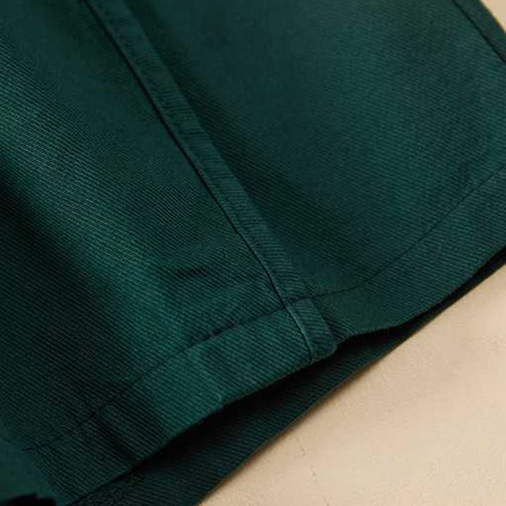 Pantalones cortos casuales sueltos de algodón liso de verano para mujer con bolsillos de Buddha Stones