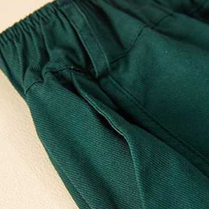 Pantalones cortos casuales sueltos de algodón liso de verano para mujer con bolsillos de Buddha Stones - image 10