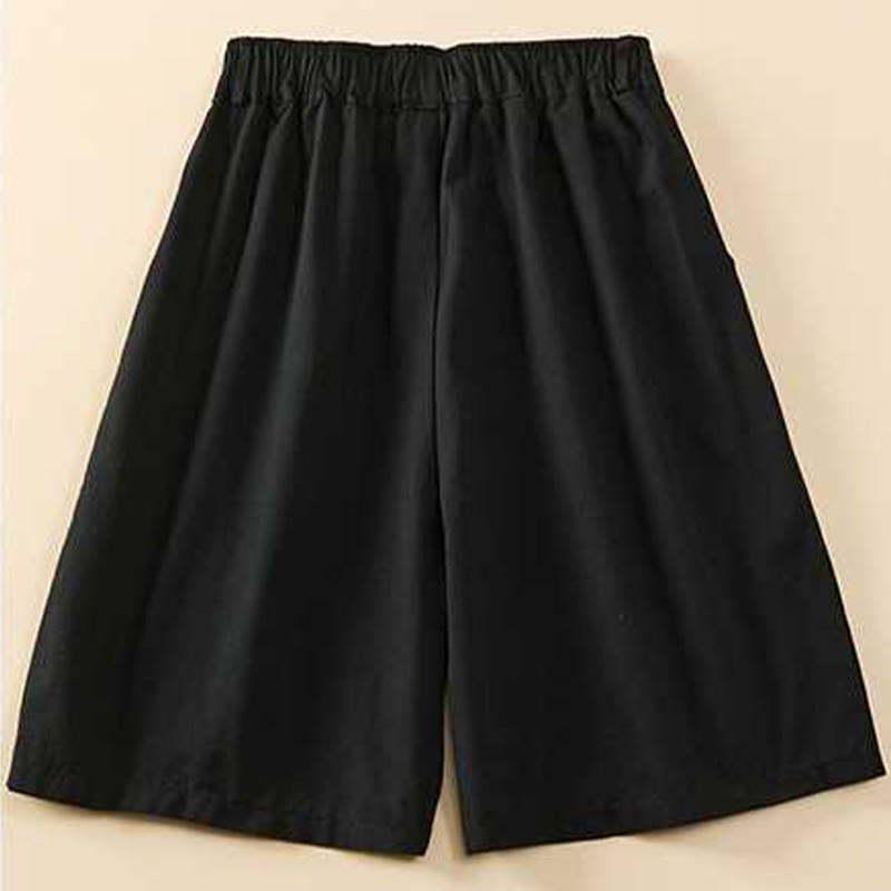 Pantalones cortos casuales sueltos de algodón liso de verano para mujer con bolsillos de Buddha Stones - image 22