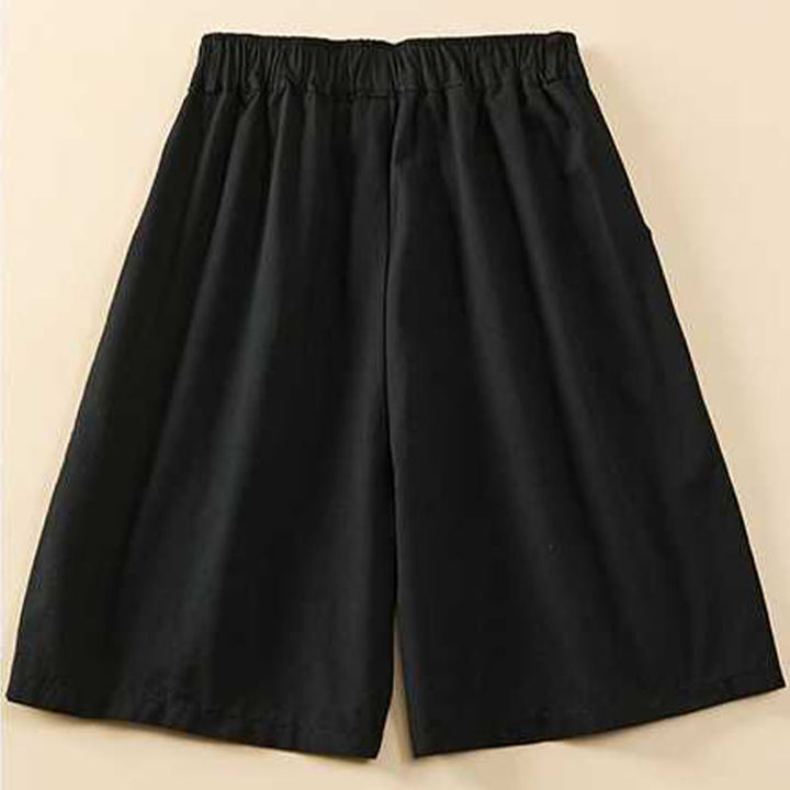 Pantalones cortos casuales sueltos de algodón liso de verano para mujer con bolsillos de Buddha Stones - image 22