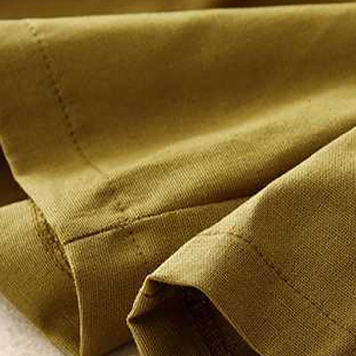 Pantalones cortos de verano informales, holgados, lisos, con botones de rana, de algodón y lino para mujer, con bolsillos, de Buddha Stones