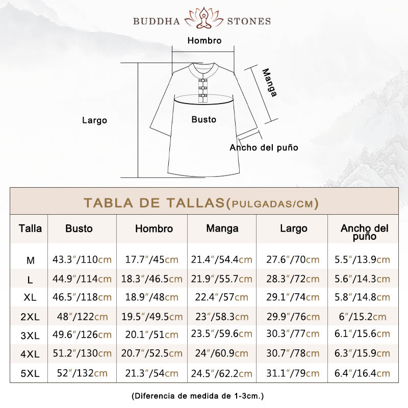 Conjunto de 2 piezas de traje Tang con Buddha Stones , uniforme tradicional con botones de rana, camisa de manga larga y pantalones para hombre - image 3