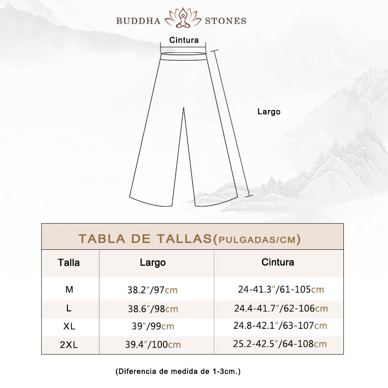 Vestido midi Cheongsam de gasa con bordado de Buddha Stones , pantalones de pierna ancha, ropa de práctica Zen de meditación - image 4