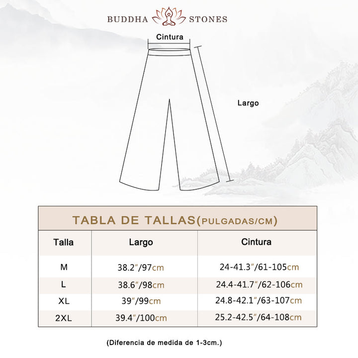 Vestido midi Cheongsam de gasa con bordado de Buddha Stones , pantalones de pierna ancha, ropa de práctica Zen de meditación - image 4