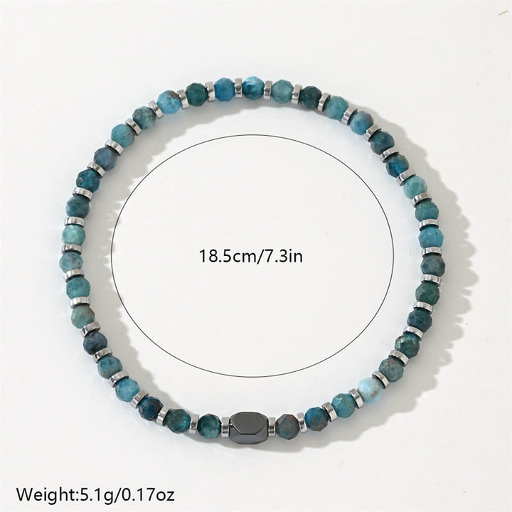 Pulsera de comunicación de apatita y hematita con Buddha Stones
