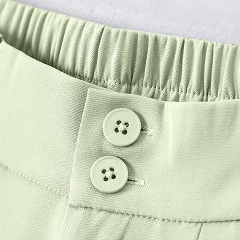 Pantalones cortos de verano informales con cremallera , Buddha Stones, sueltos, de lino y algodón, para mujer, con bolsillos - image 8