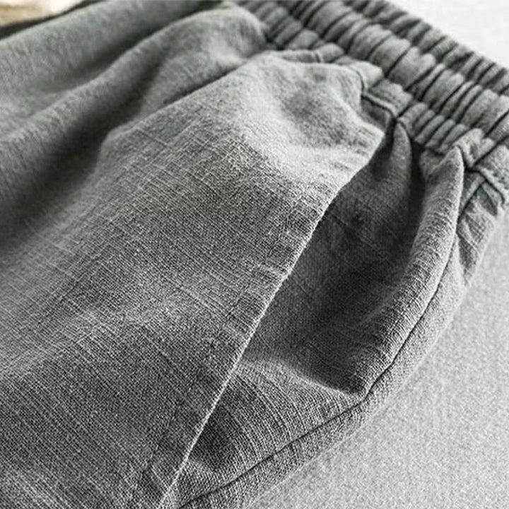 Pantalones cortos de algodón con cintura elástica y bolsillos para hombre con diseño de Buddha Stones - image 3