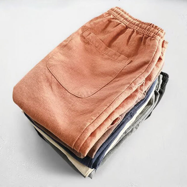 Pantalones cortos de algodón con cintura elástica y bolsillos para hombre con diseño de Buddha Stones - image 21