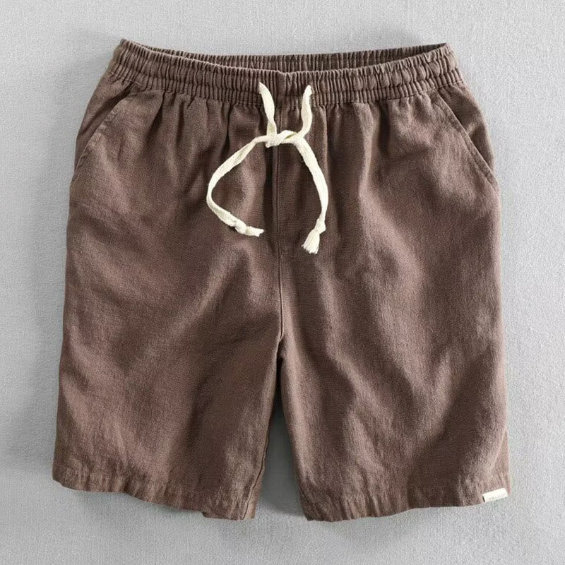 Pantalones cortos de algodón con cintura elástica y bolsillos para hombre con diseño de Buddha Stones - SaddleBrown - US/UK/AU40, UE50 (3XL) - image 5