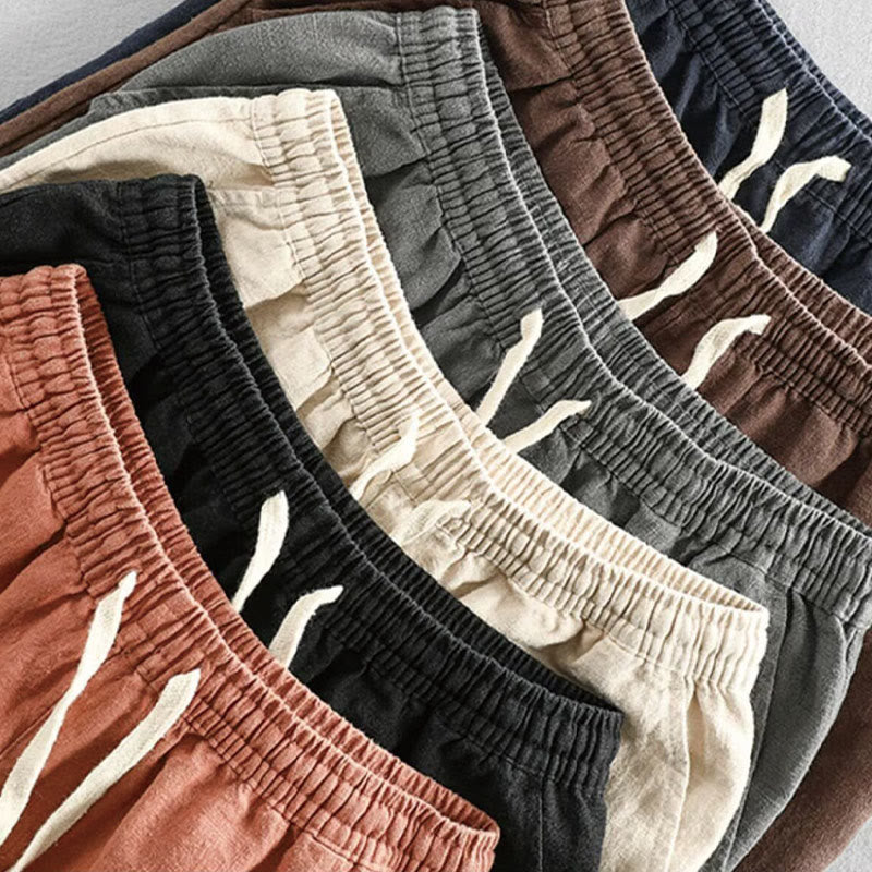 Pantalones cortos de algodón con cintura elástica y bolsillos para hombre con diseño de Buddha Stones - image 21