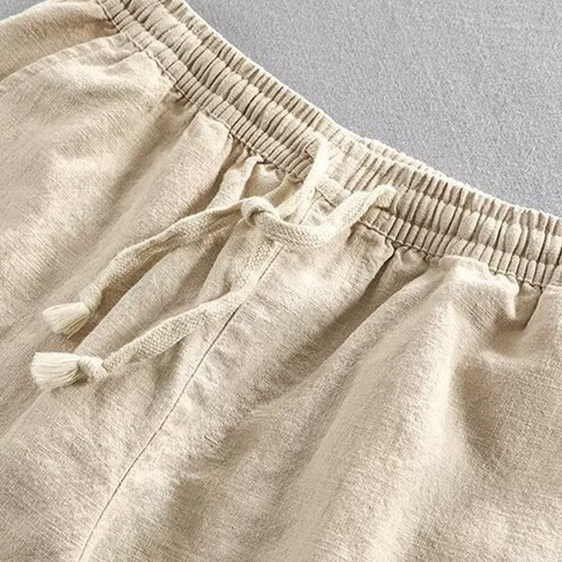 Pantalones cortos de algodón con cintura elástica y bolsillos para hombre con diseño de Buddha Stones - image 14