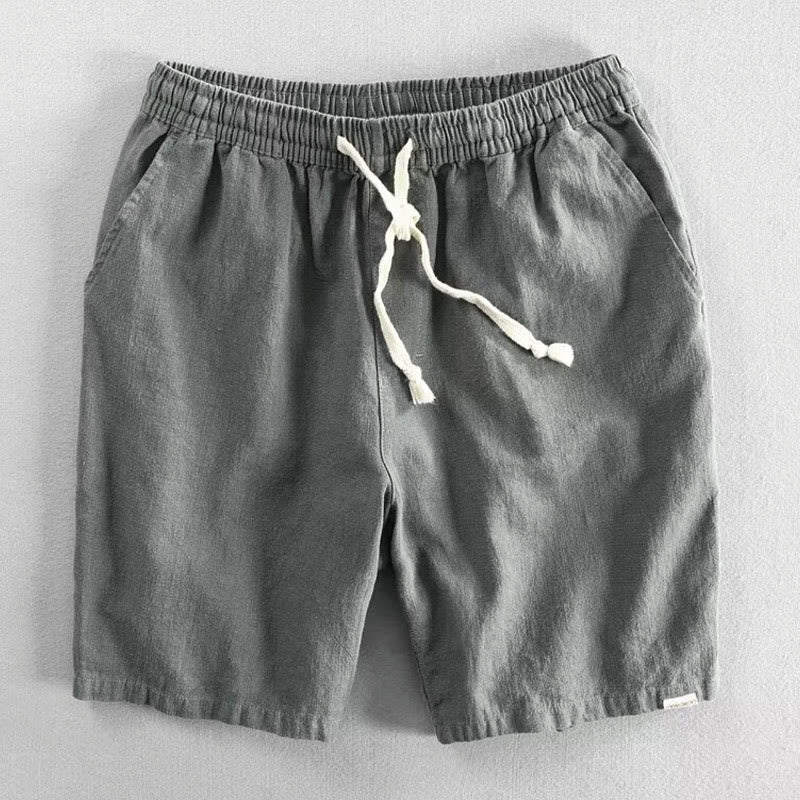 Pantalones cortos de algodón con cintura elástica y bolsillos para hombre con diseño de Buddha Stones - Gris oscuro - US/UK/AU40, UE50 (3XL) - image 1