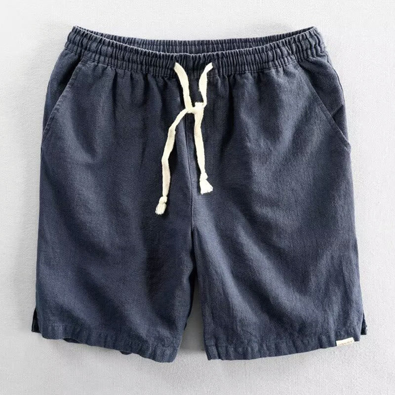 Pantalones cortos de algodón con cintura elástica y bolsillos para hombre con diseño de Buddha Stones - Marina de guerra - US/UK/AU40, UE50 (3XL) - image 8
