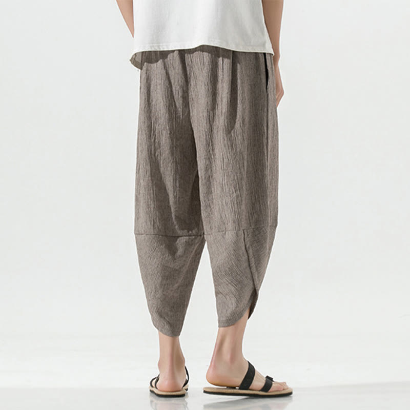 Pantalones Buddha Stones para hombre, con diseño sencillo y liso, con cordón ajustable, de 7 a 8 pulgadas de largo y bolsillos. - image 37