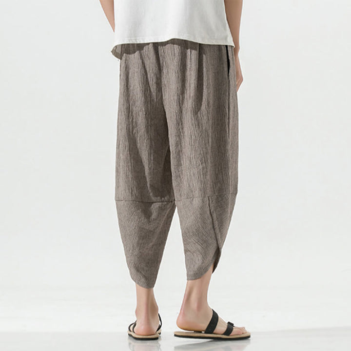 Pantalones Buddha Stones para hombre, con diseño sencillo y liso, con cordón ajustable, de 7 a 8 pulgadas de largo y bolsillos. - image 37