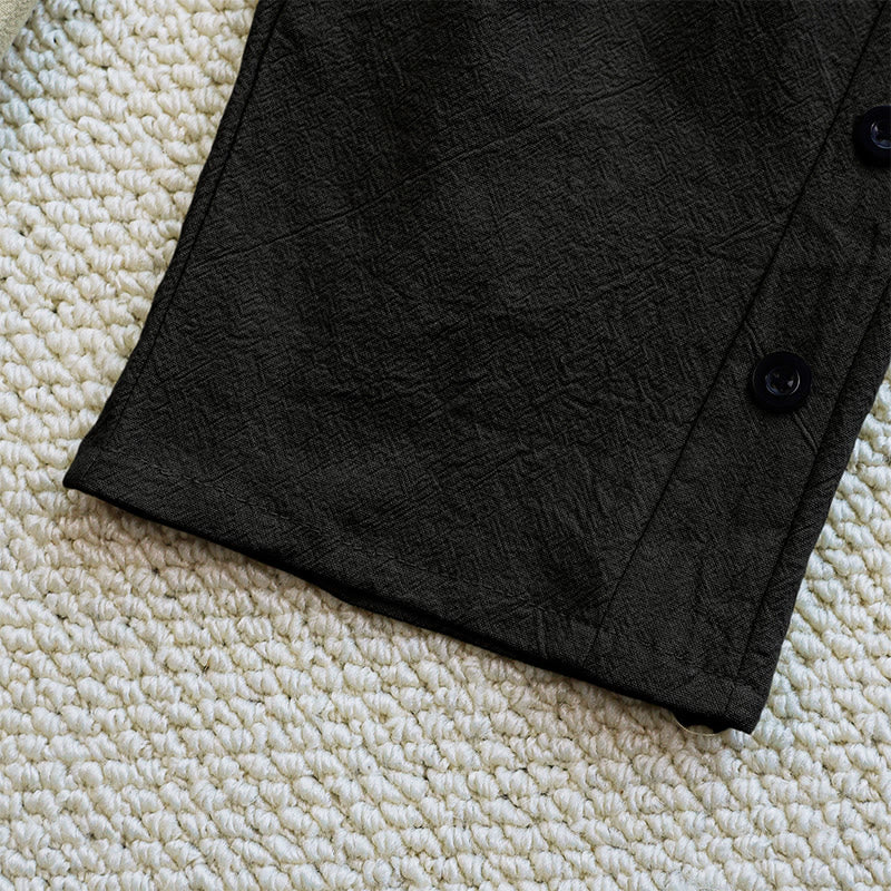 Pantalones de lino y algodón con cordón ajustable para mujer, con diseño de patchwork liso de verano y bolsillos, con Buddha Stones