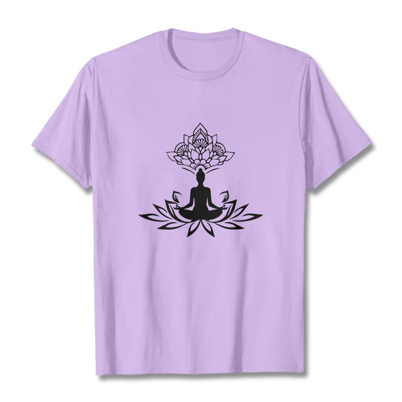 Camiseta de Buda con Buddha Stones, flor de loto y meditación - Ciruela - 2XL - image 17