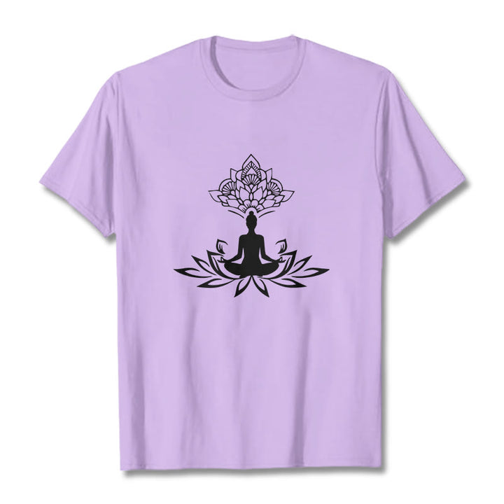 Camiseta de Buda con Buddha Stones, flor de loto y meditación - Ciruela - 2XL - image 16