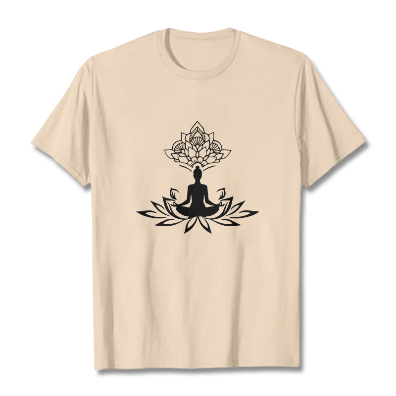 Camiseta de Buda con Buddha Stones, flor de loto y meditación - Sopa de mariscos - 2XL - image 9