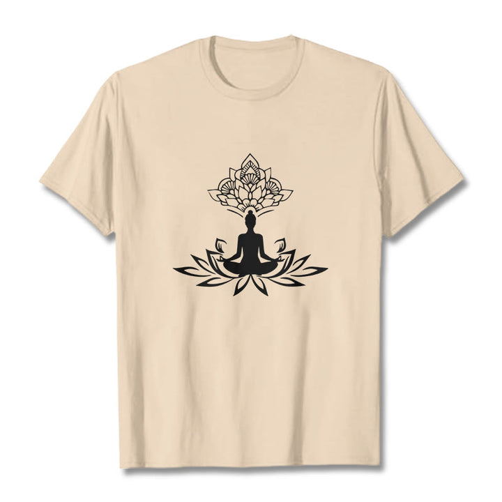 Camiseta de Buda con Buddha Stones, flor de loto y meditación - Sopa de mariscos - 2XL - image 9