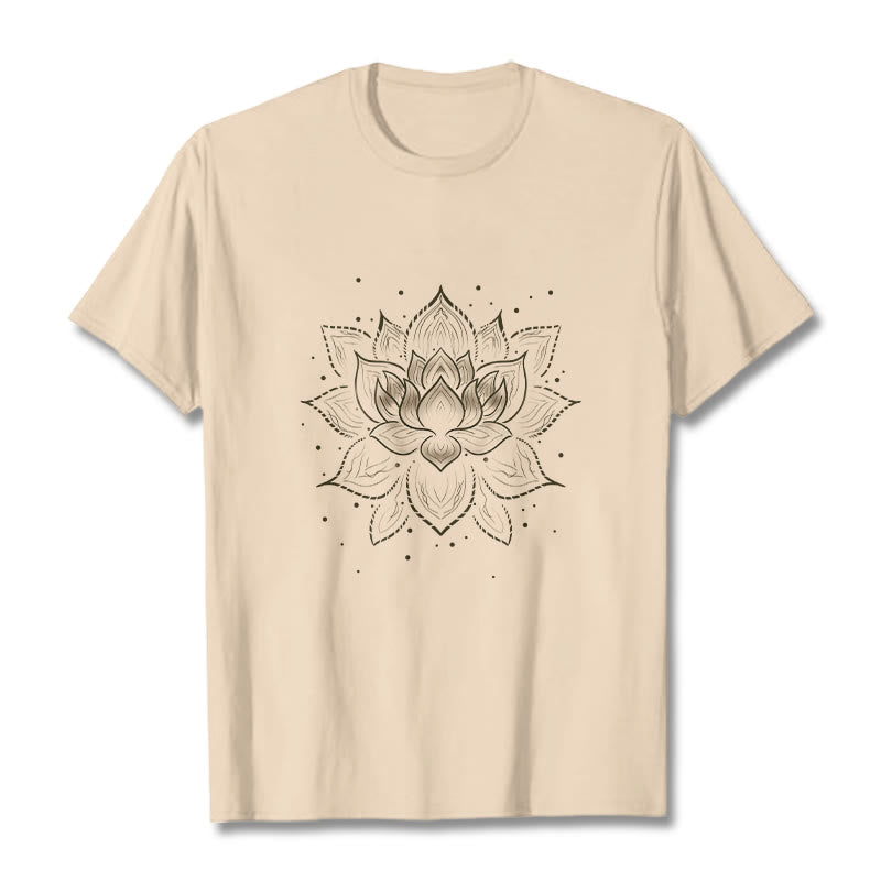 Camiseta con diseño de flor de loto dorada y Buddha Stones - Sopa de mariscos - 2XL - image 8