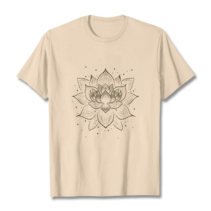 Camiseta con diseño de flor de loto dorada y Buddha Stones - Sopa de mariscos - 2XL - image 8