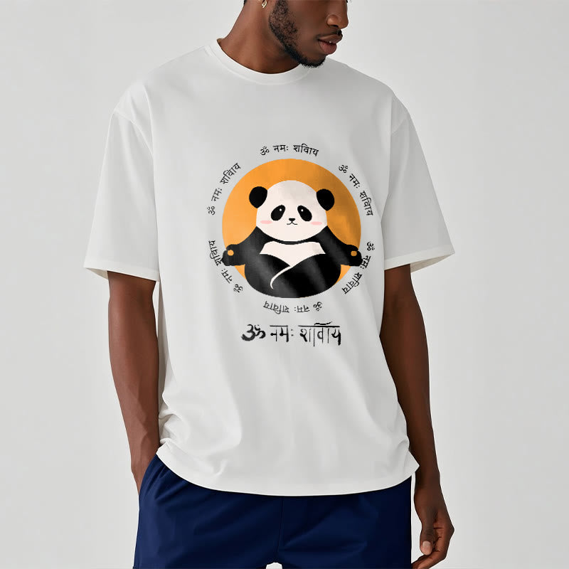 Camiseta con diseño de Buddha Stones Panda sánscrito Namah Shivaya - image 1