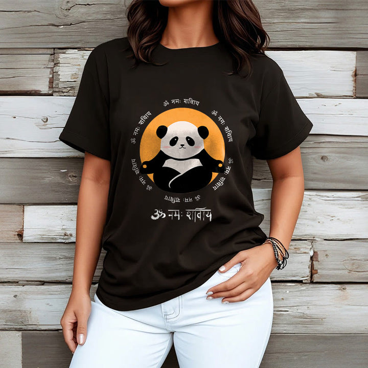 Camiseta con diseño de Buddha Stones Panda sánscrito Namah Shivaya - image 6