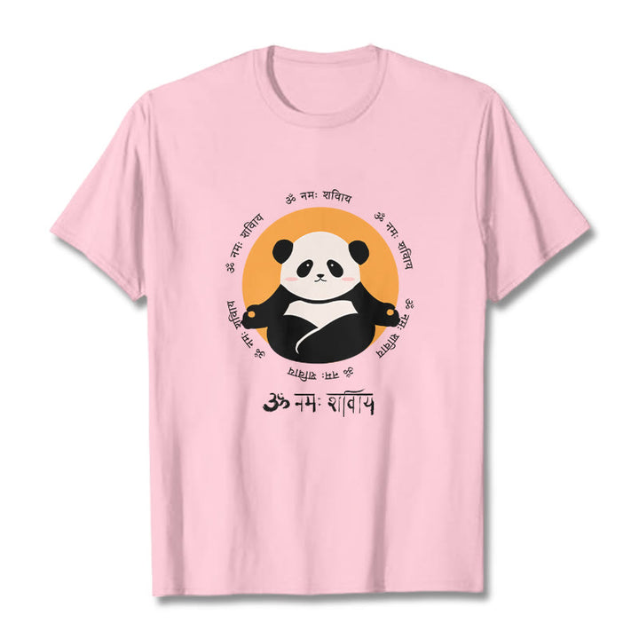 Camiseta con diseño de Buddha Stones Panda sánscrito Namah Shivaya - rosa claro - 2XL - image 12