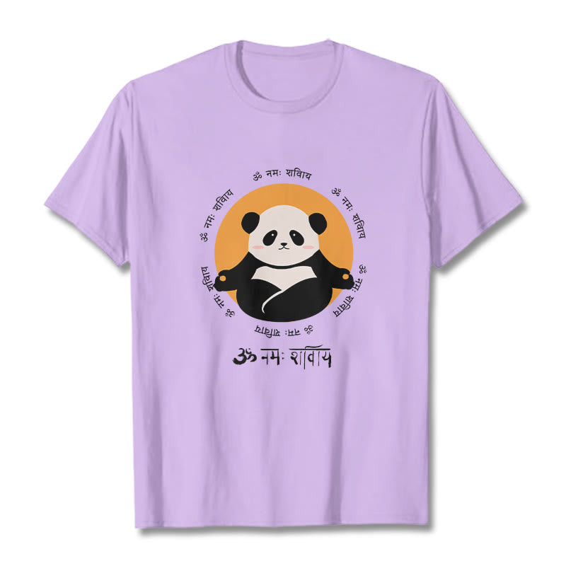 Camiseta con diseño de Buddha Stones Panda sánscrito Namah Shivaya - Ciruela - 2XL - image 16