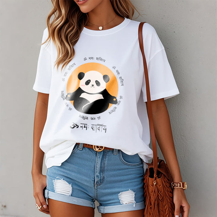 Camiseta con diseño de Buddha Stones Panda sánscrito Namah Shivaya - image 2