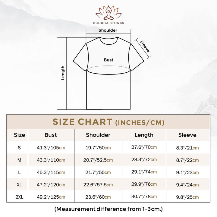 Camiseta de algodón con Buddha Stones, tonos pastel, flor de loto, símbolos de los chakras y meditación. - image 3
