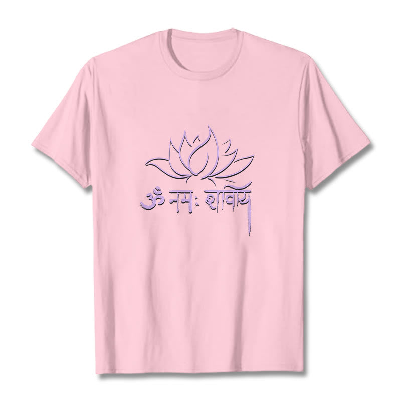 Camiseta con Buddha Stones, loto, sánscrito, Namah Shivaya - Rosa claro - 2XL - image 13