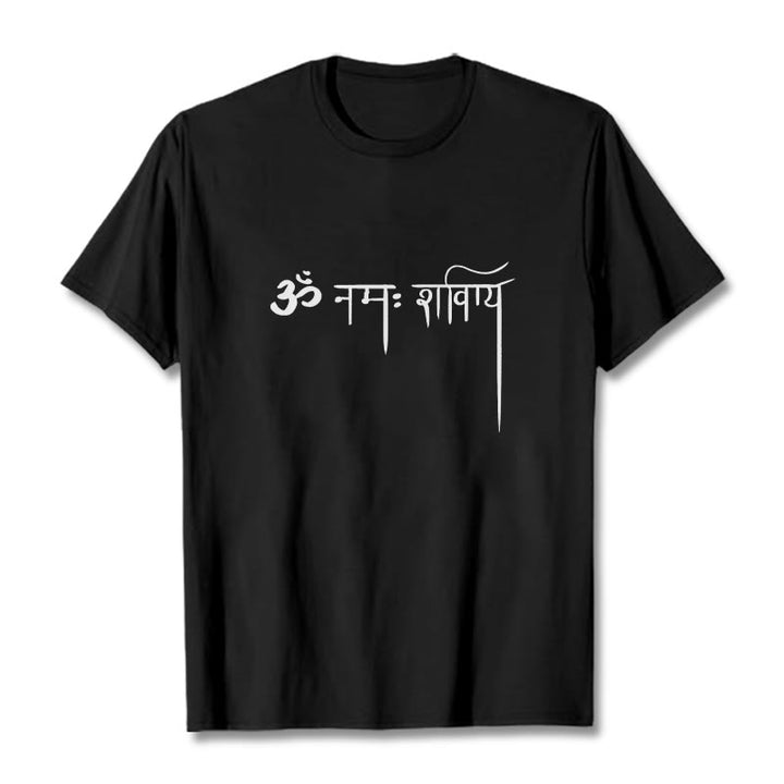 Camiseta con Buddha Stones sánscrito Namah Shivaya - Negro - 2XL - image 1
